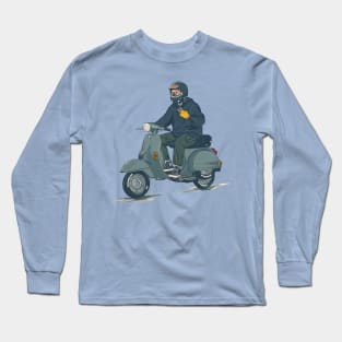 Cool Scooter Boy Long Sleeve T-Shirt